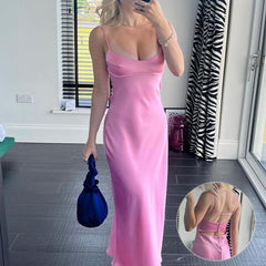 Sexy Casual Satin Camisole Dresses