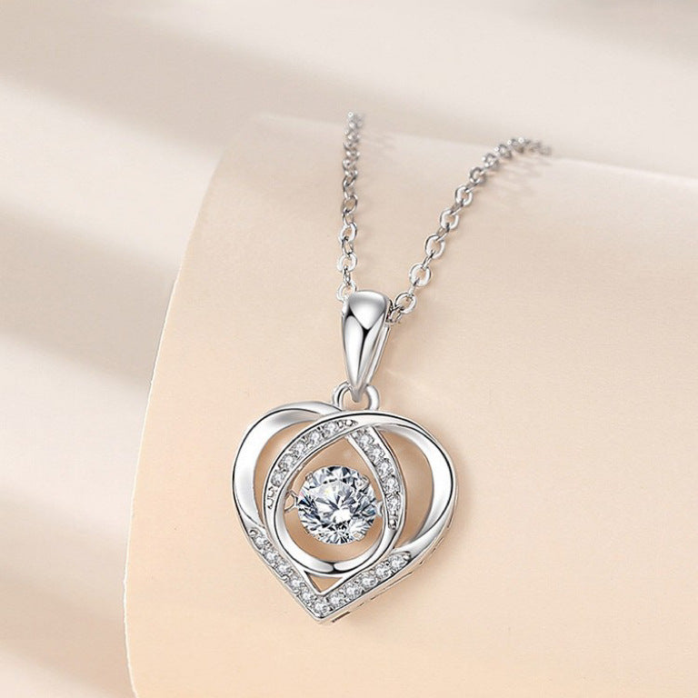 Elegant Women's Heart-Shaped Necklace: S925 Luxury Jewelry Gift