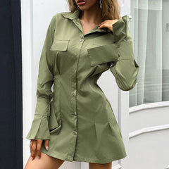 Women's Button-Down Shirt Dress | Long Sleeve Style