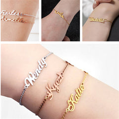 Personalized Custom Name Anklets: Exquisite Gold Stainless Steel Beach Jewelry