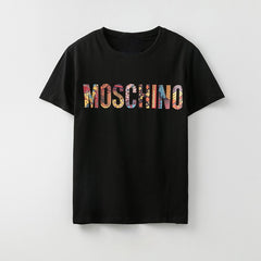 Trendy Moschino Print T-Shirts for Women: Stylish Short Sleeve Casual Tops