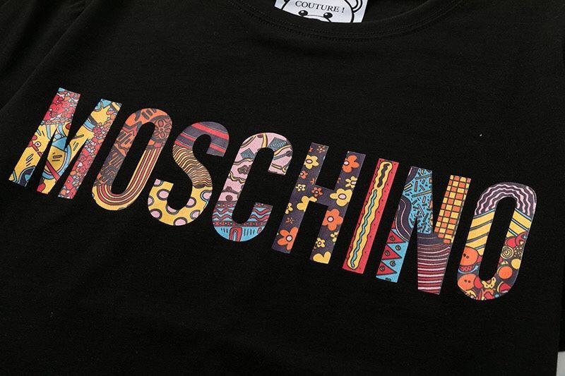 Trendy Moschino Print T-Shirts for Women: Stylish Short Sleeve Casual Tops