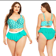 Plus Size Women's Push-Up Bikini Set | Stylish Two-Piece Swimwear