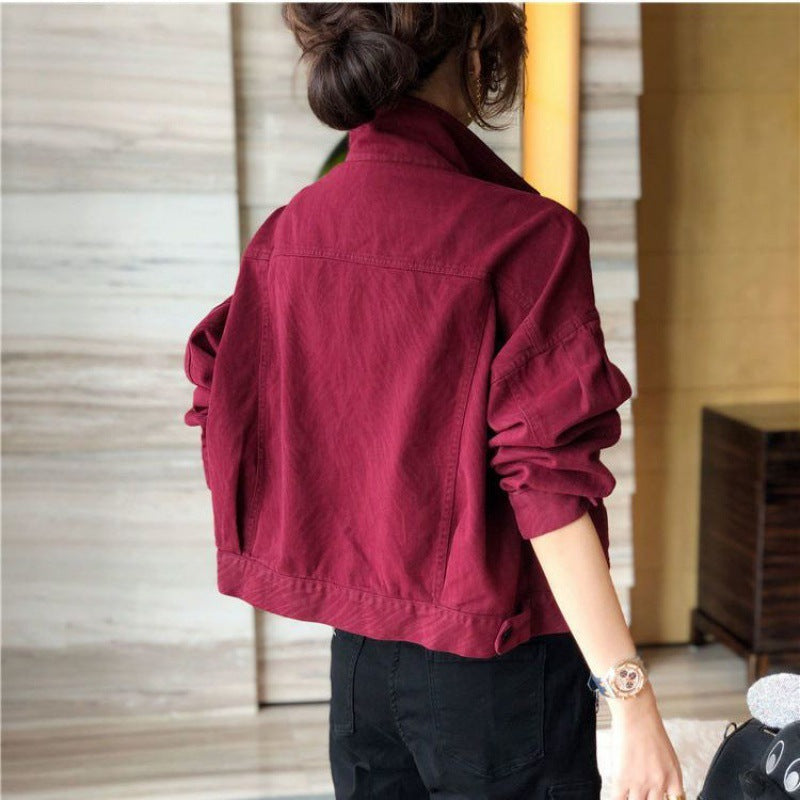 Fashionable Women's Workwear Denim Jacket