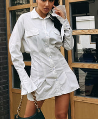 Women's Button-Down Shirt Dress | Long Sleeve Style