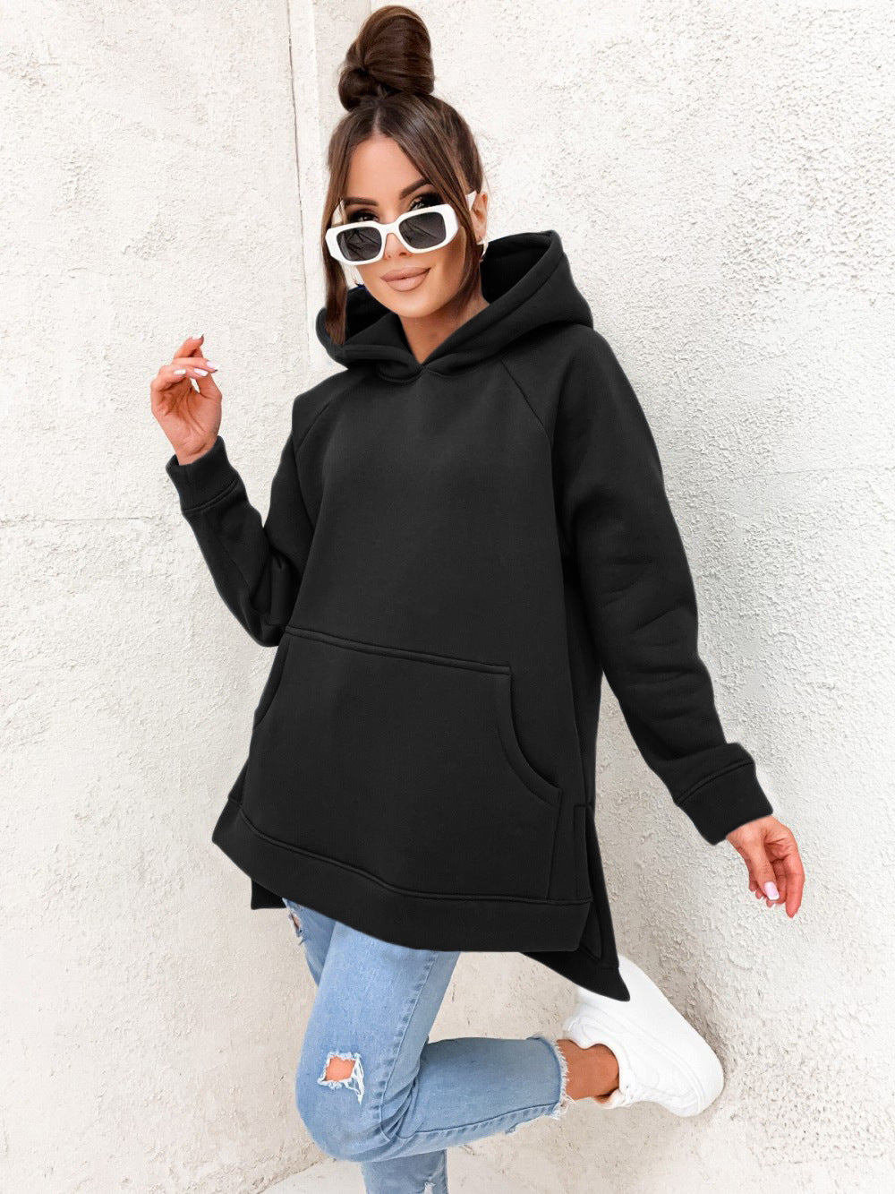 Stylish Loose-Fit Hooded Sweater for Women