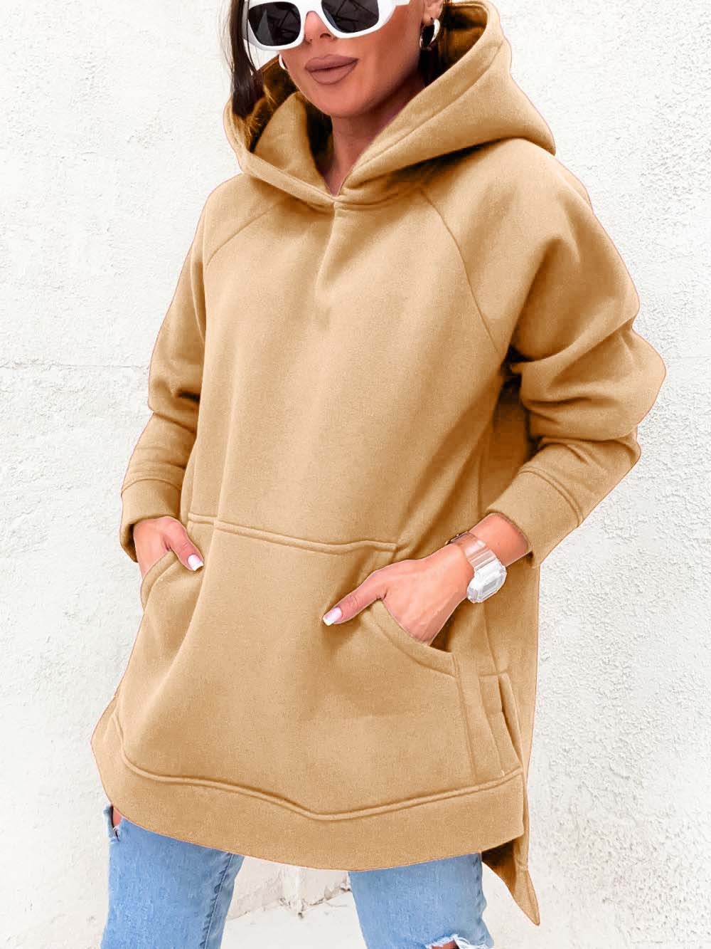 Stylish Loose-Fit Hooded Sweater for Women