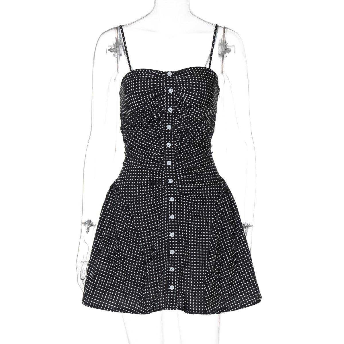 Trendy Backless Polka Dot Tube Top Dress Perfect for Summer Days