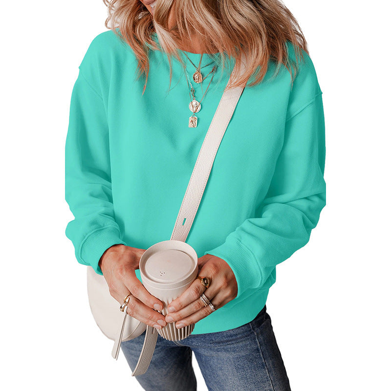 Stylish Women's Minimal Versatile Pullover Sweater in Solid Colors