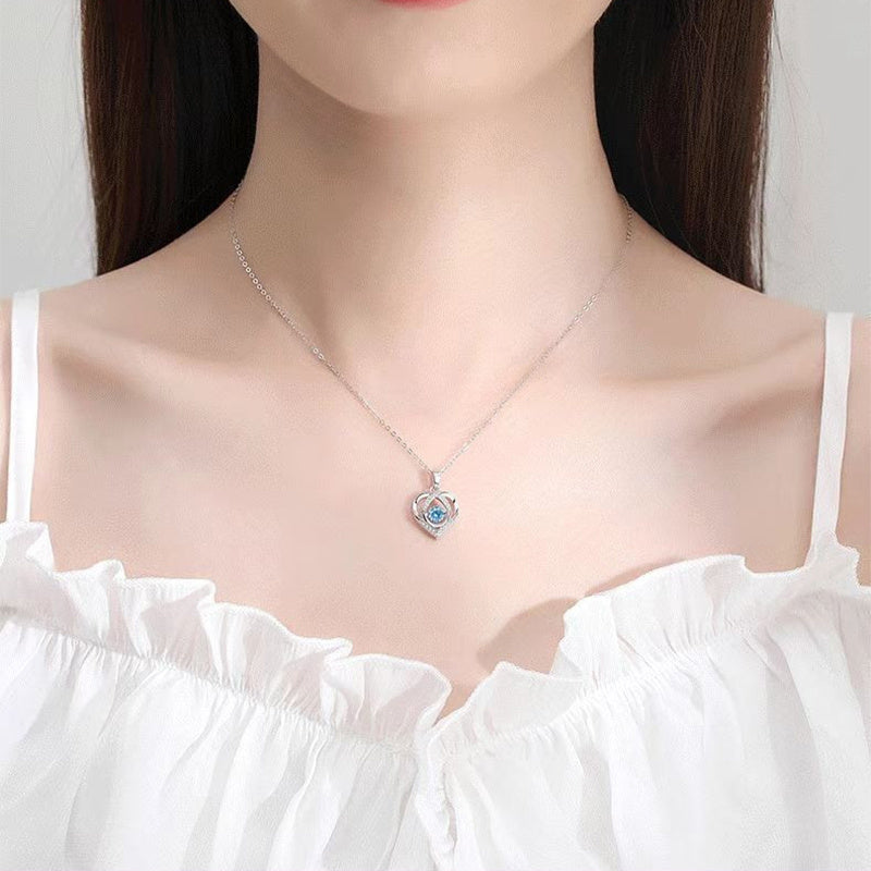 Elegant Women's Heart-Shaped Necklace: S925 Luxury Jewelry Gift