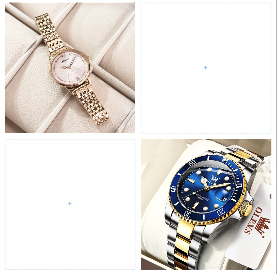 Luxury Brand Women's Quartz Watch | Fashionable Casual Diamond Geneva Bracelet