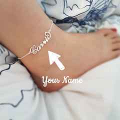 Personalized Custom Name Anklets: Exquisite Gold Stainless Steel Beach Jewelry