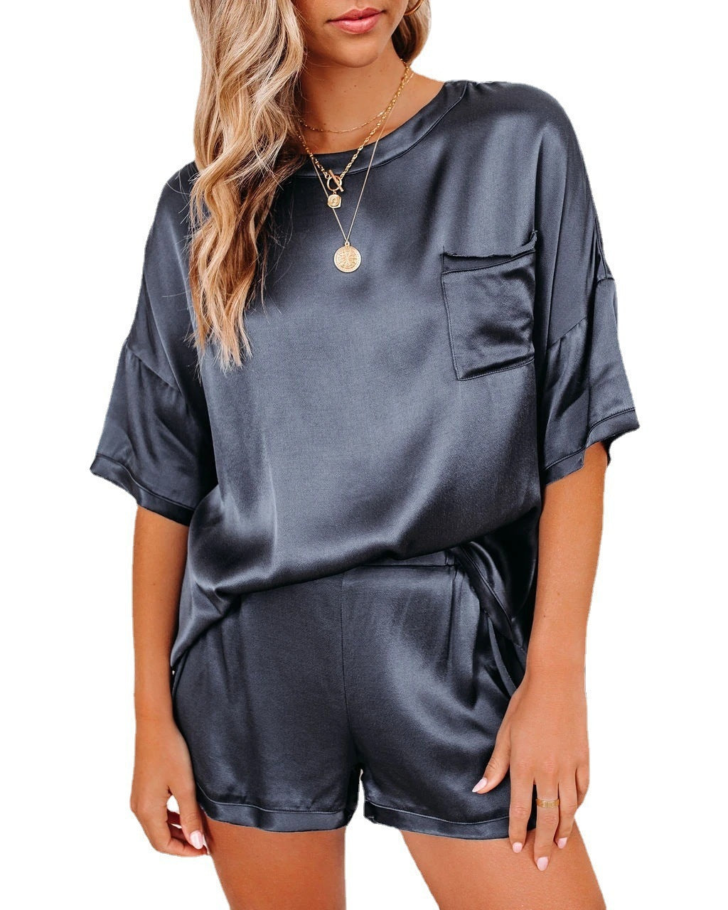 Comfortable Short Sleeve Pajama Set for Women