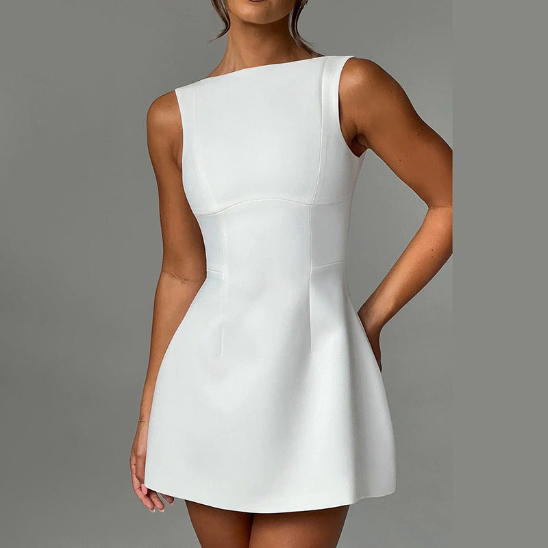 Sexy Slim-fitting Backless Dress Summer Sleeveless