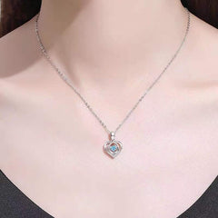 Elegant Women's Heart-Shaped Necklace: S925 Luxury Jewelry Gift