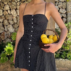 Trendy Backless Polka Dot Tube Top Dress Perfect for Summer Days