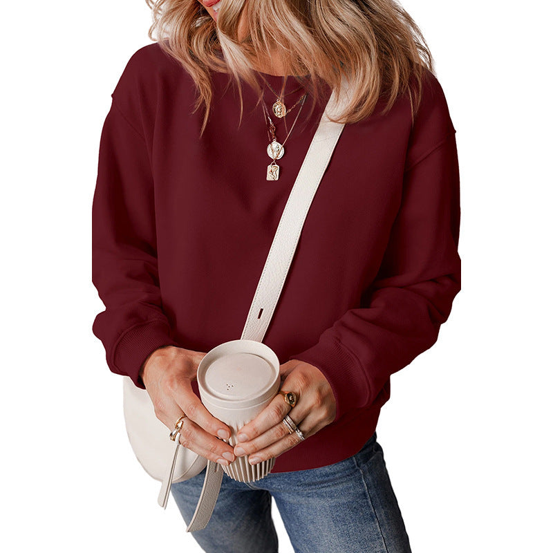 Stylish Women's Minimal Versatile Pullover Sweater in Solid Colors