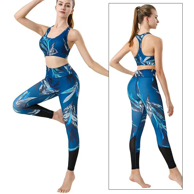 Cloud Hide Camouflage Yoga Set Gym Sports Wear Women S-XXL Clothes Workout Pants Leggings Top Bra Shirt Fitness Suit Sportswear