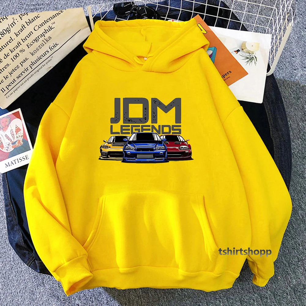 Classic Car Hoodie Women Harajuku Aesthetic Vintage Hoodies Unisex Autumn Winter Cartoon Graphic Casual Pullovers Sweatshirts