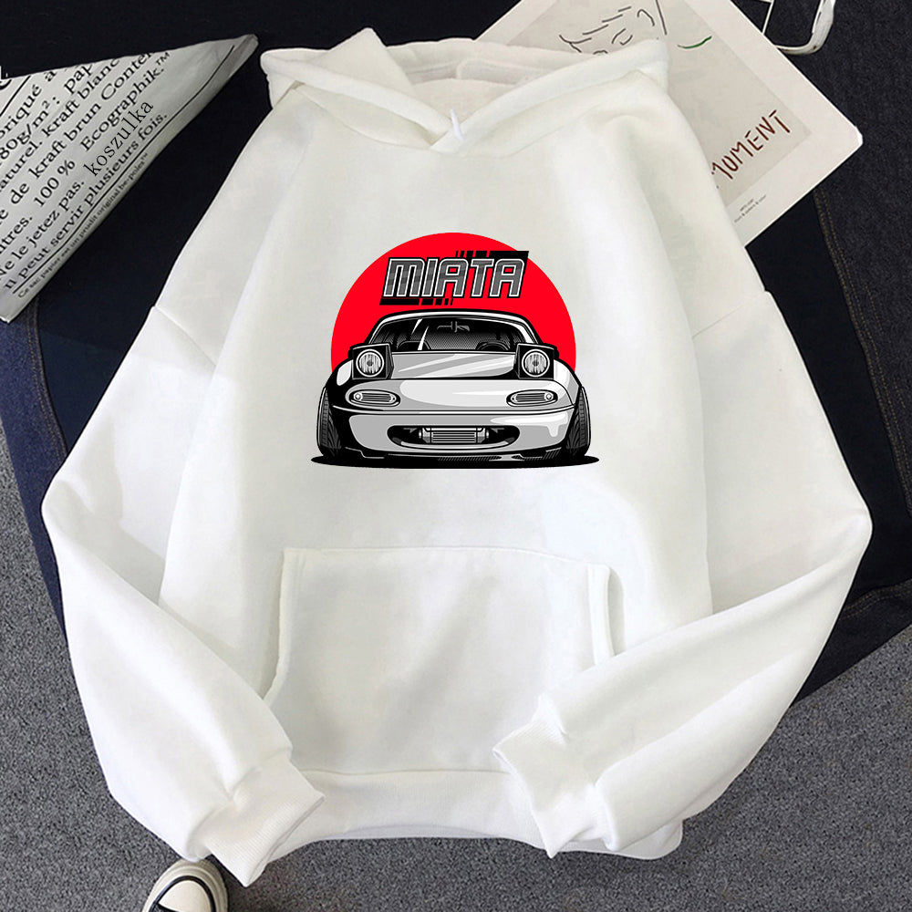 Classic Car Hoodie Women Harajuku Aesthetic Vintage Hoodies Unisex Autumn Winter Cartoon Graphic Casual Pullovers Sweatshirts