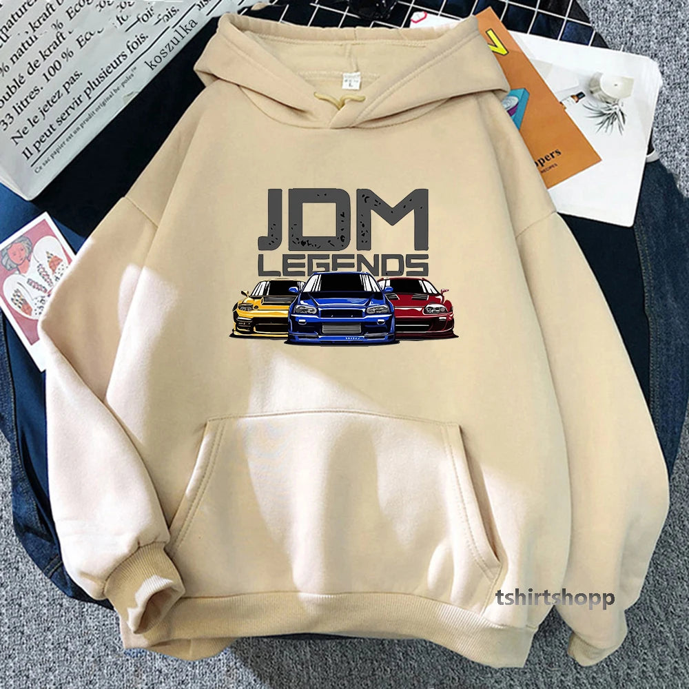 Classic Car Hoodie Women Harajuku Aesthetic Vintage Hoodies Unisex Autumn Winter Cartoon Graphic Casual Pullovers Sweatshirts