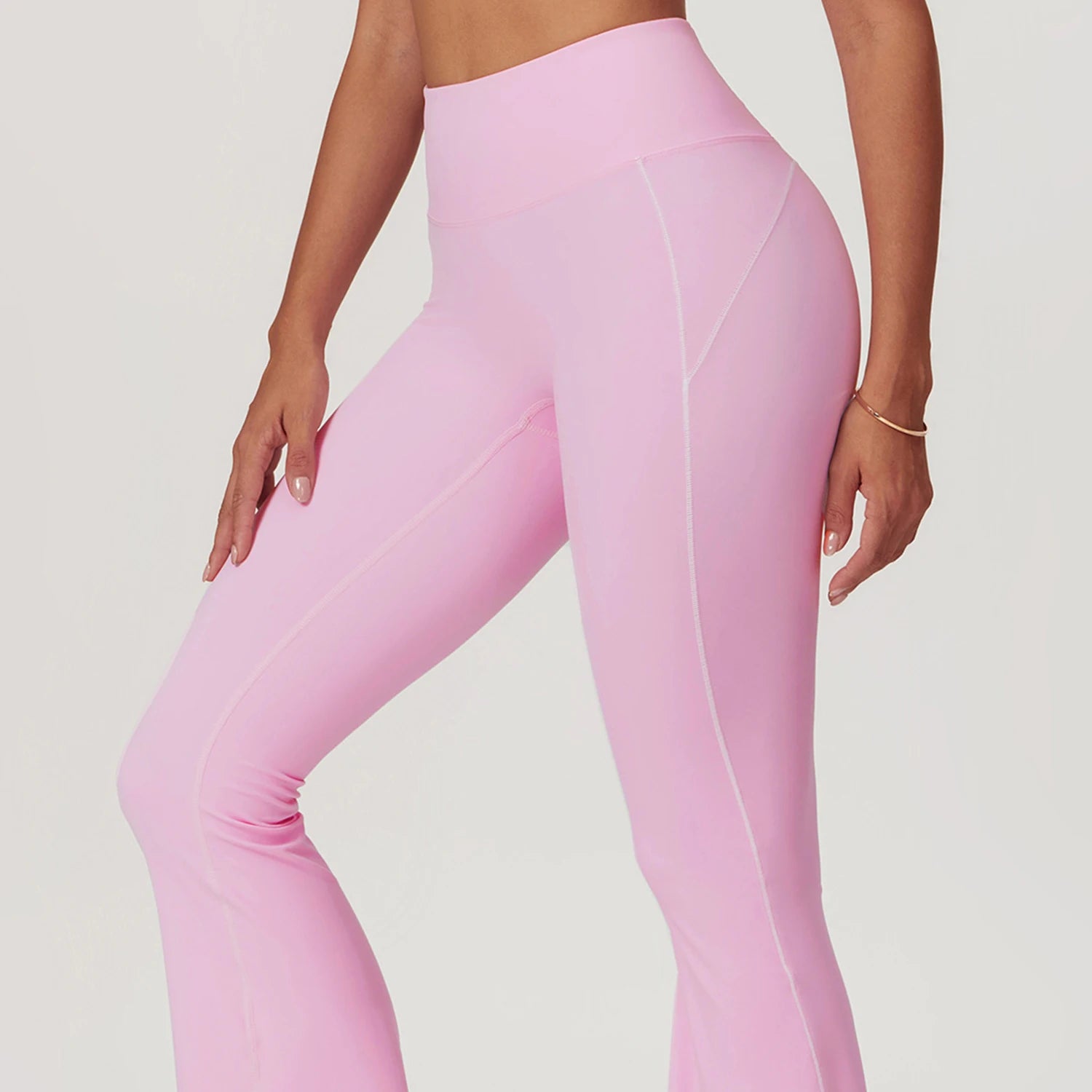 Yoga Dance High Waist Tights Sport Pants Gym Running Breathable Fitness Leggings Bell-bottoms Tight Scrunch Butt