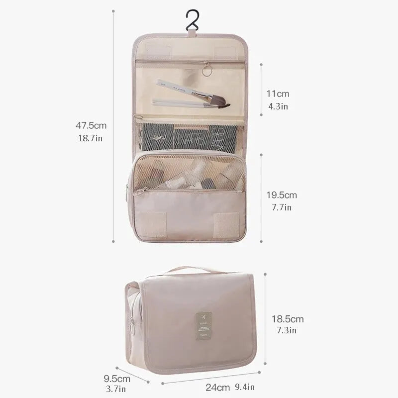 Makeup Bag Travel Cosmetic Bags Toiletries Organizer Waterproof Storage Bathroom Hook Wash Pouch High Quality Women