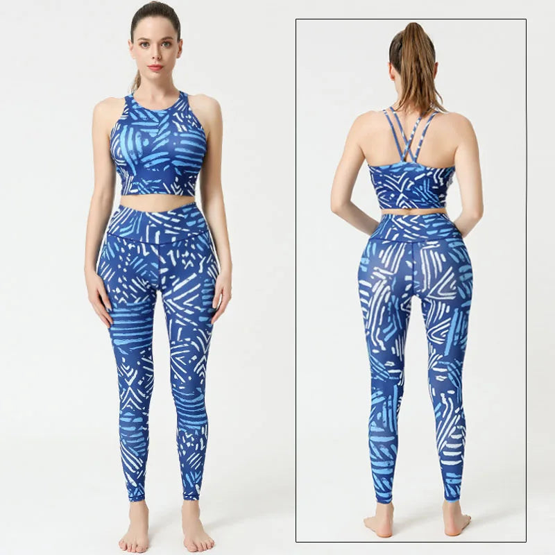 Cloud Hide Camouflage Yoga Set Gym Sports Wear Women S-XXL Clothes Workout Pants Leggings Top Bra Shirt Fitness Suit Sportswear