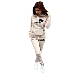 Casual Hoodies Sports Pants Two Pieces Set Tracksuit Women Pullover Hooded Sweatshirts Sweatpants Outfits Suit Plus Size S-4XL