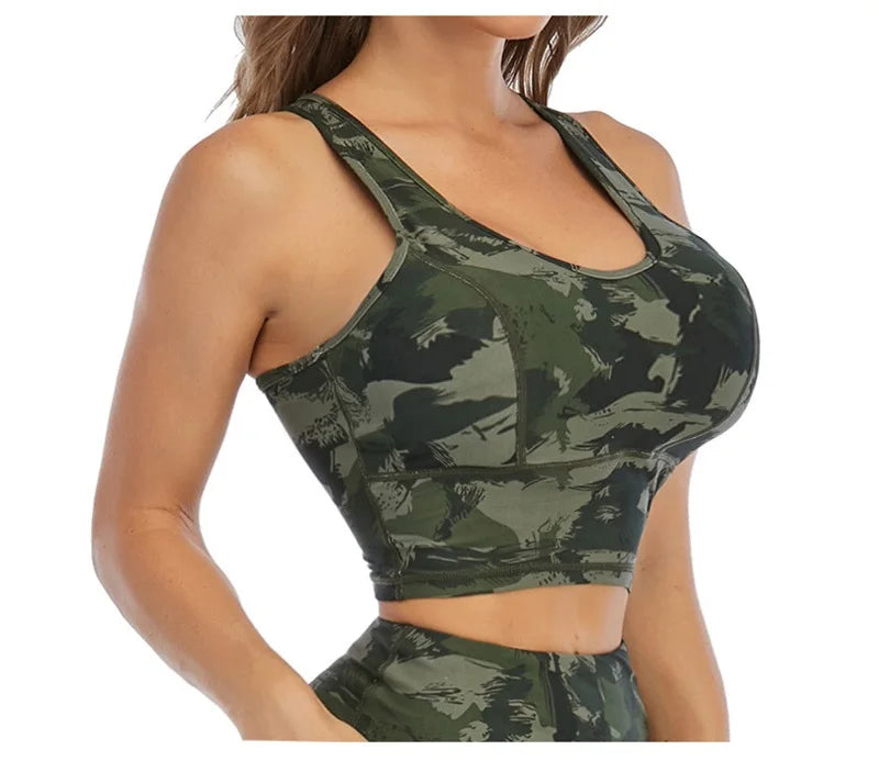 Cloud Hide Camouflage Yoga Set Gym Sports Wear Women S-XXL Clothes Workout Pants Leggings Top Bra Shirt Fitness Suit Sportswear