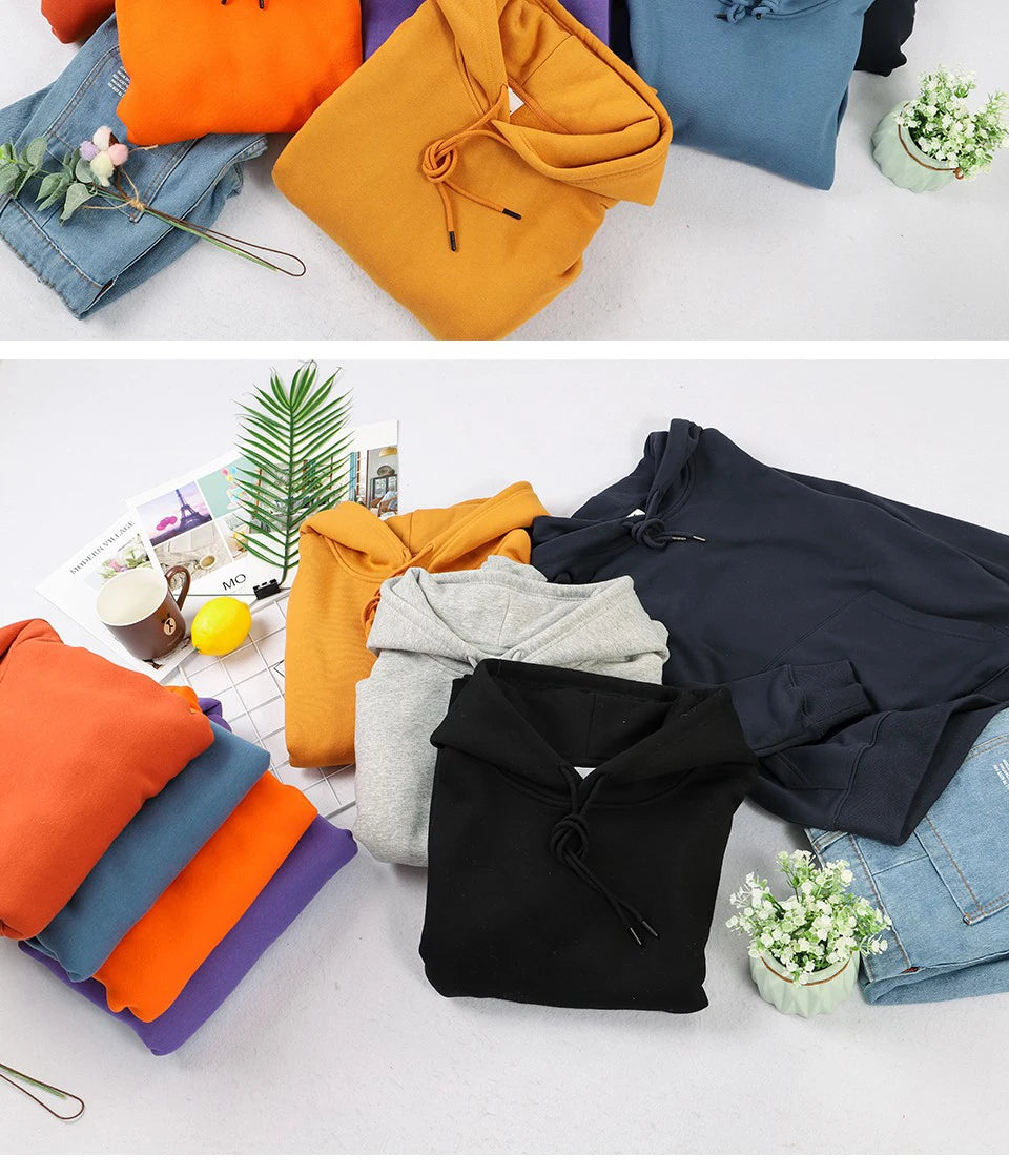 Comfortable Hooded Basic Daily Casual Hoodie Female Loose Warm