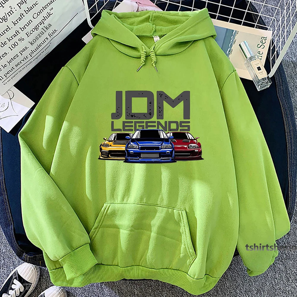 Classic Car Hoodie Women Harajuku Aesthetic Vintage Hoodies Unisex Autumn Winter Cartoon Graphic Casual Pullovers Sweatshirts