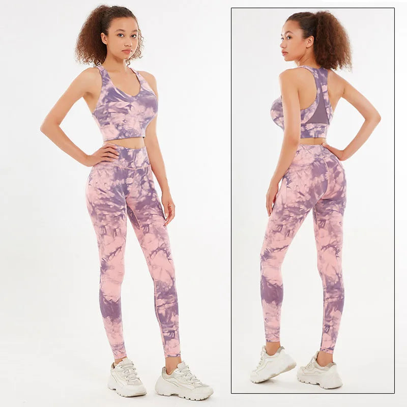 Cloud Hide Camouflage Yoga Set Gym Sports Wear Women S-XXL Clothes Workout Pants Leggings Top Bra Shirt Fitness Suit Sportswear