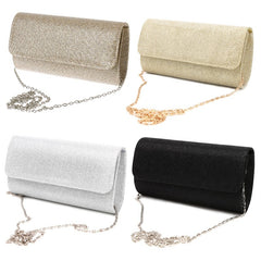 Women's Evening Bag Clutch Purse Glitter Handbag with Chain