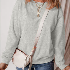 Stylish Women's Minimal Versatile Pullover Sweater in Solid Colors