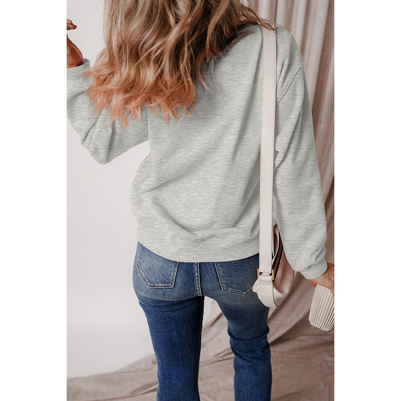 Stylish Women's Minimal Versatile Pullover Sweater in Solid Colors