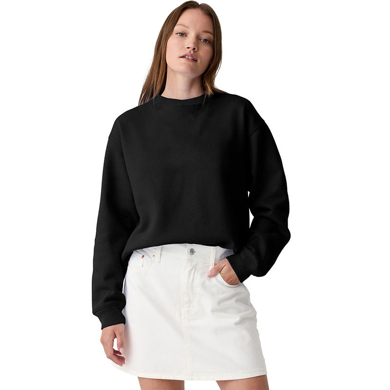 Stylish Women's Minimal Versatile Pullover Sweater in Solid Colors