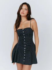 Trendy Backless Polka Dot Tube Top Dress Perfect for Summer Days