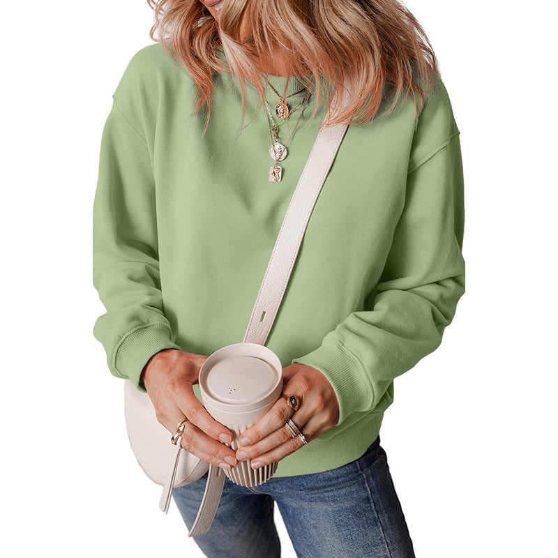 Stylish Women's Minimal Versatile Pullover Sweater in Solid Colors