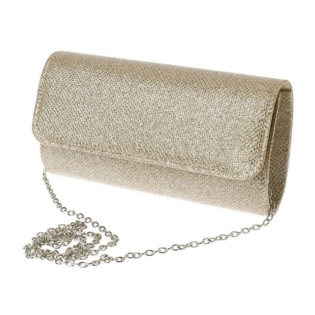 Women's Evening Bag Clutch Purse Glitter Handbag with Chain