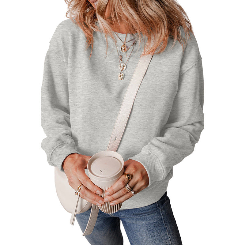 Stylish Women's Minimal Versatile Pullover Sweater in Solid Colors