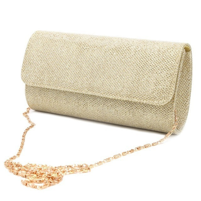 Women's Evening Bag Clutch Purse Glitter Handbag with Chain