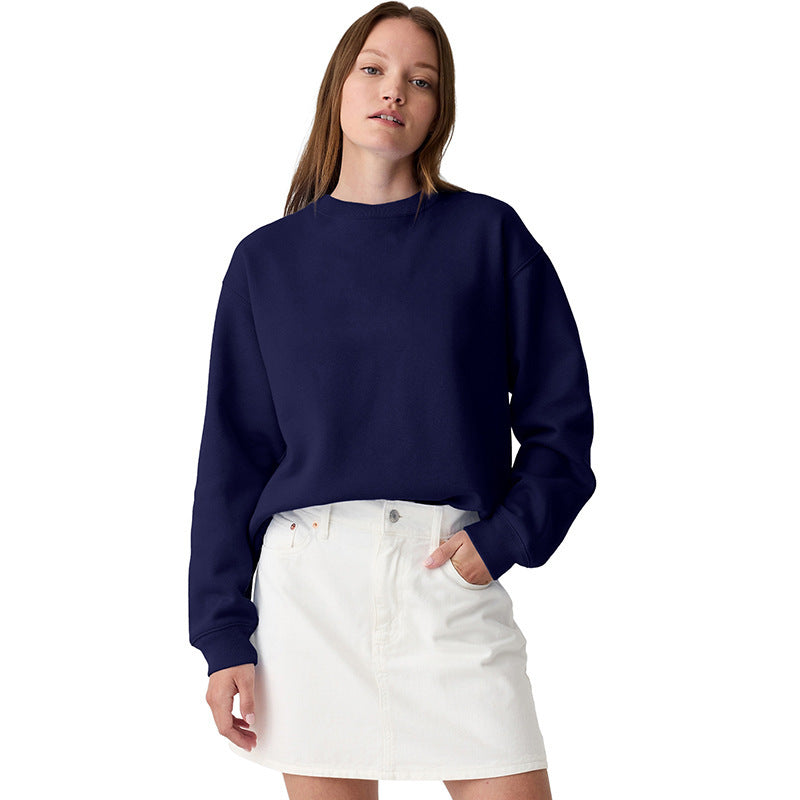Stylish Women's Minimal Versatile Pullover Sweater in Solid Colors