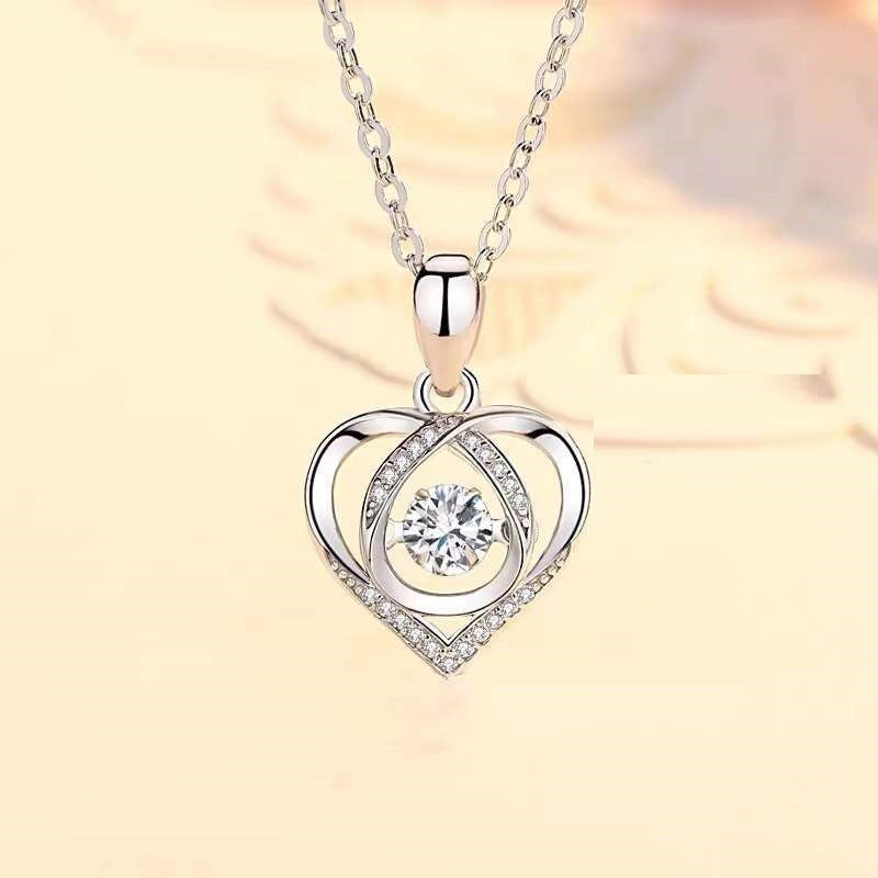 Elegant Women's Heart-Shaped Necklace: S925 Luxury Jewelry Gift