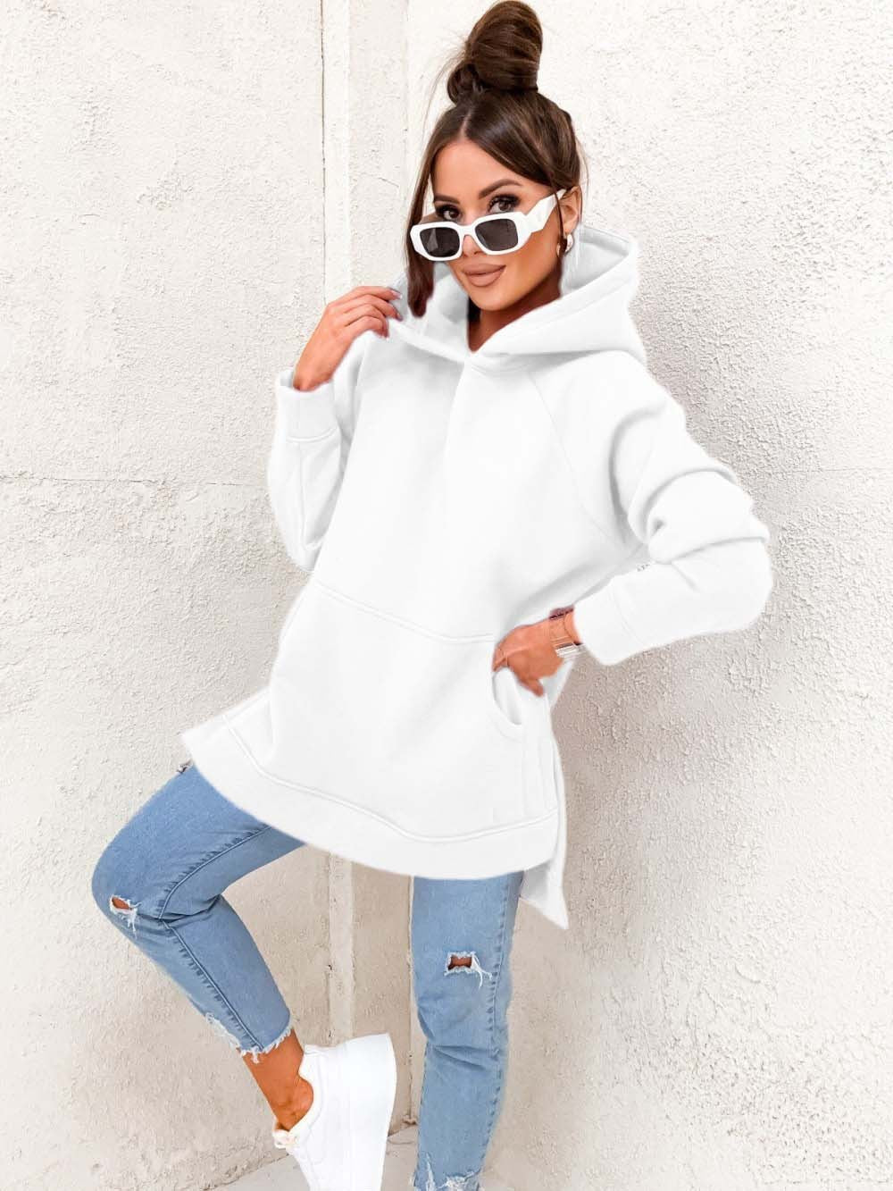 Stylish Loose-Fit Hooded Sweater for Women