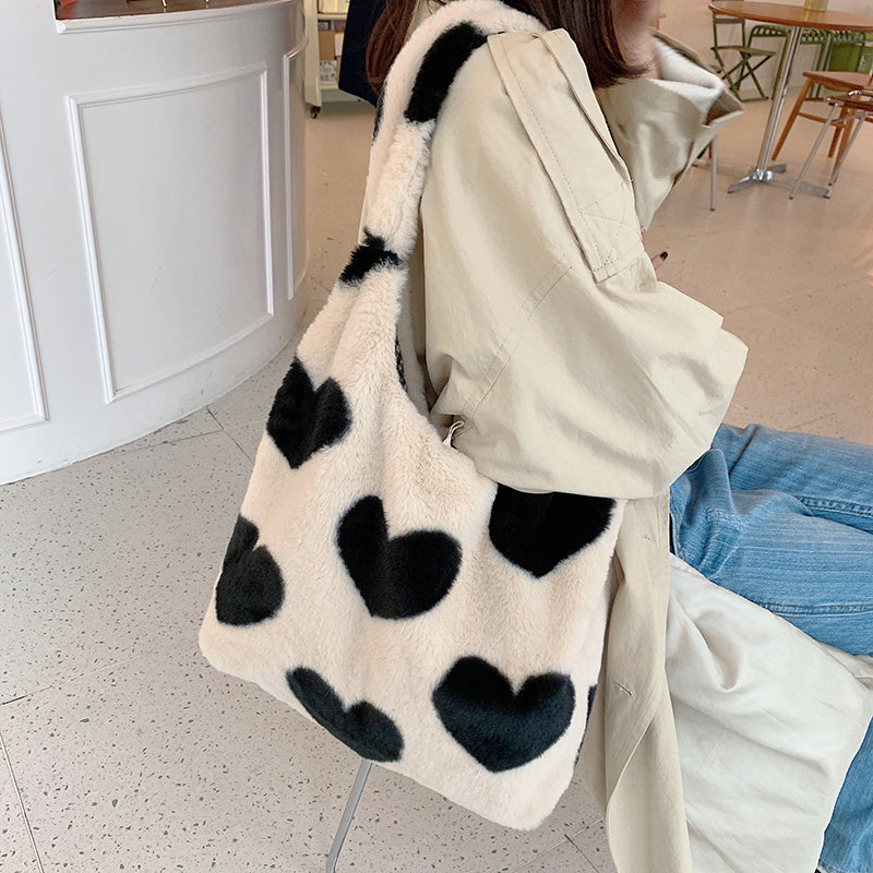 Stylish Love Heart Shoulder Bags | Winter Underarm Bag